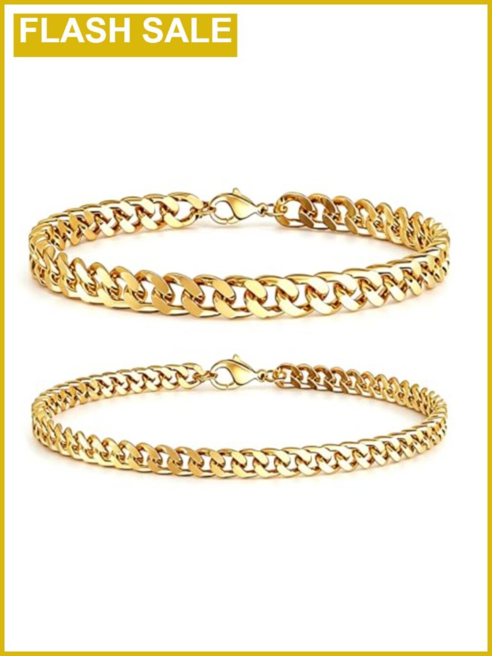 Waterproof Gold Plated Cuban Chain Anklet Adjustable Layered Beach Jewelry